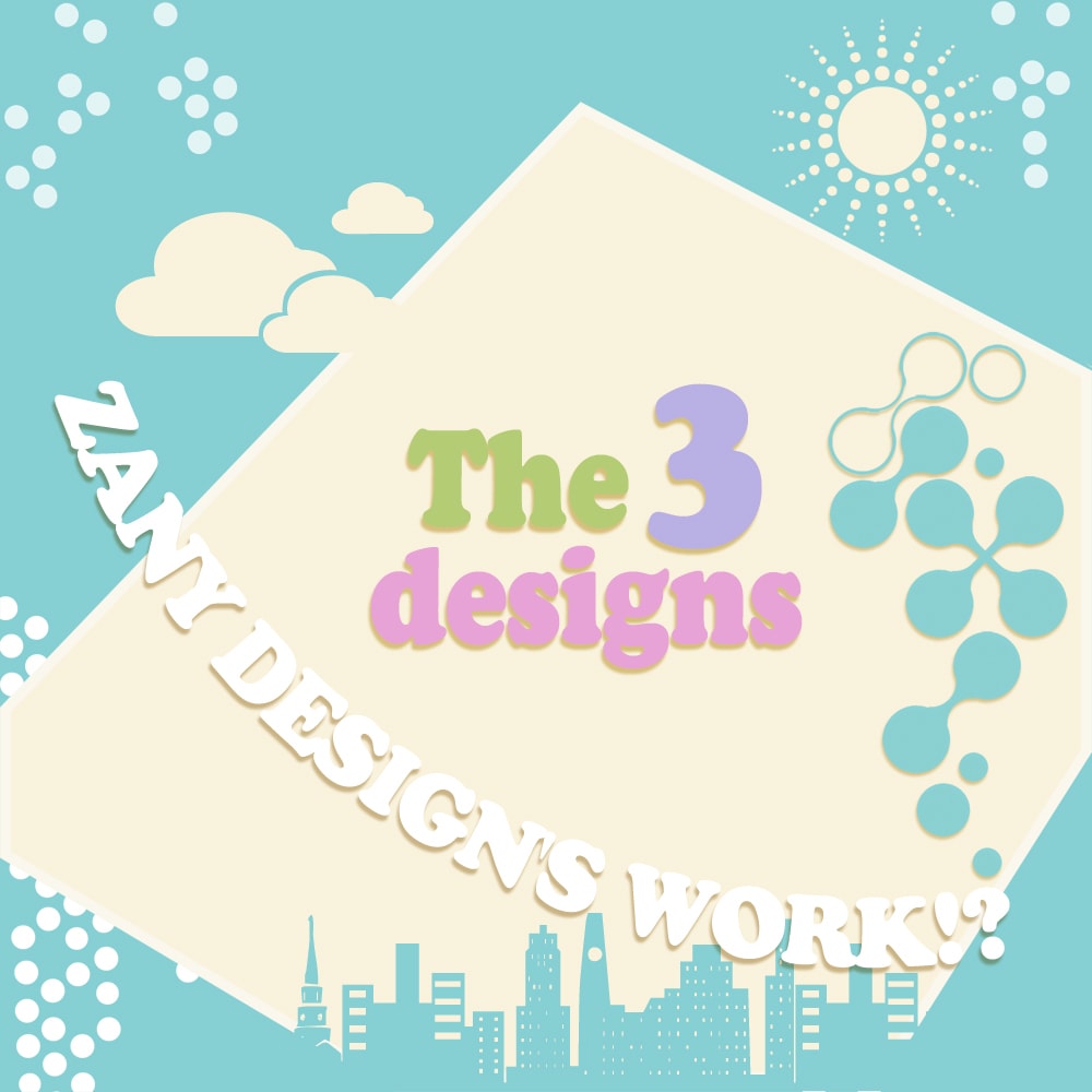 The 3 designs - LEMS, Hazzy, Sounguage